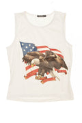 Allen B by Allen Schwartz - White Tank Top with Eagle - S