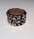 Blumarine - Pony Hair Zebra Print and Stud Snap Cuff - Adjustable