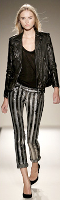 Balmain - Sliver/Black Striped Pants - FR 40