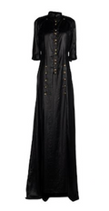 Balmain - Black Long Dress Gold Embellishments - FR 38