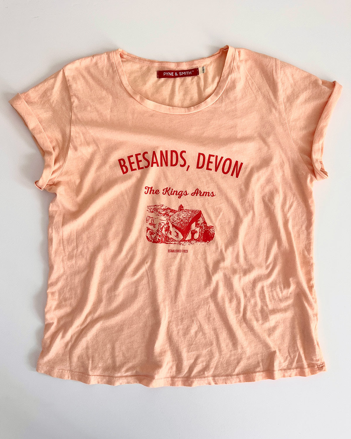 Organic Cotton T-shirt in Apricot