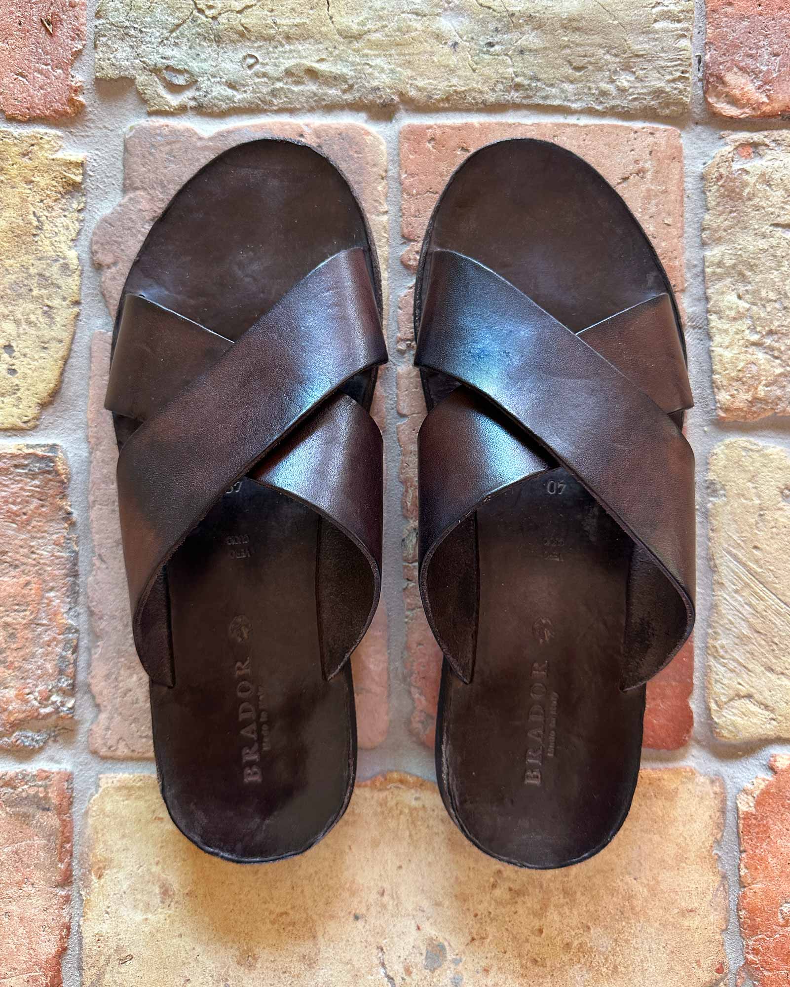 Dark Brown Leather Infinity Sandal