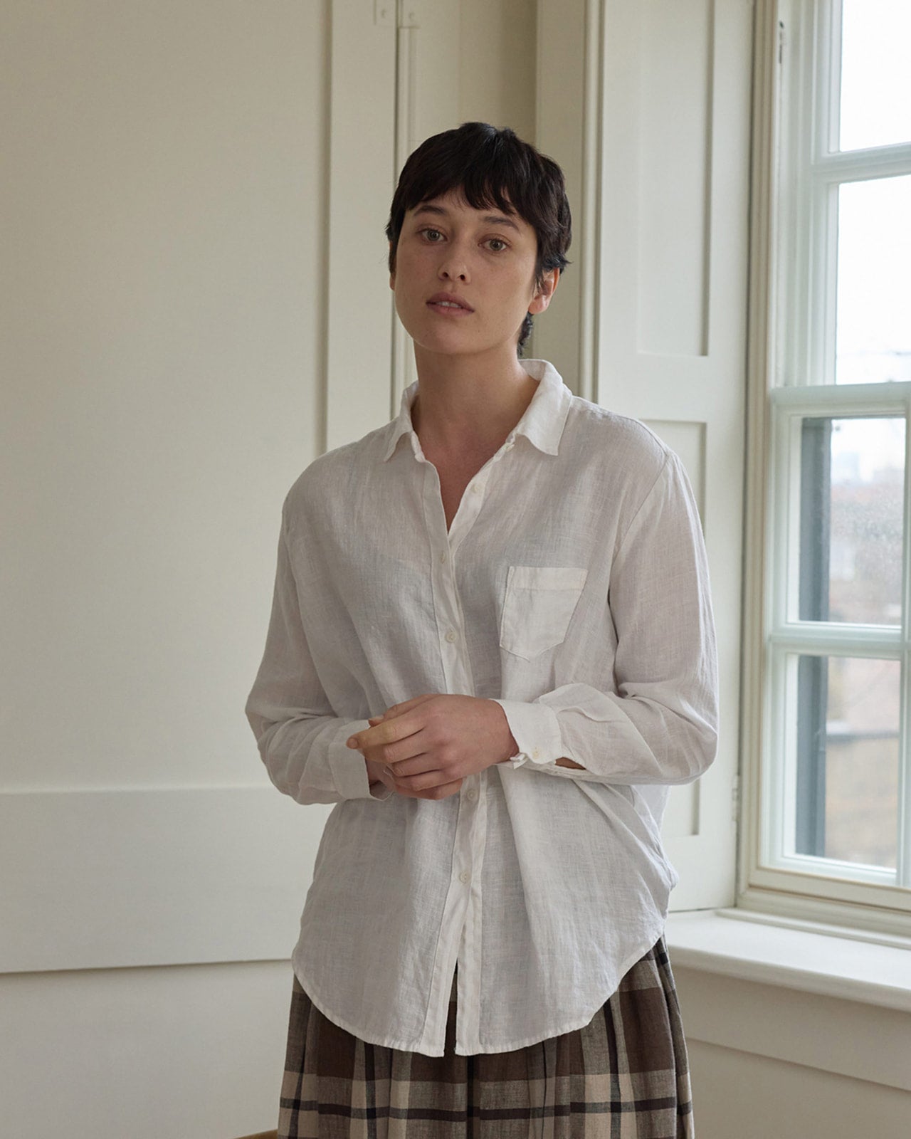 Shirt No.21 Button up, Linen Blouse in Soft White