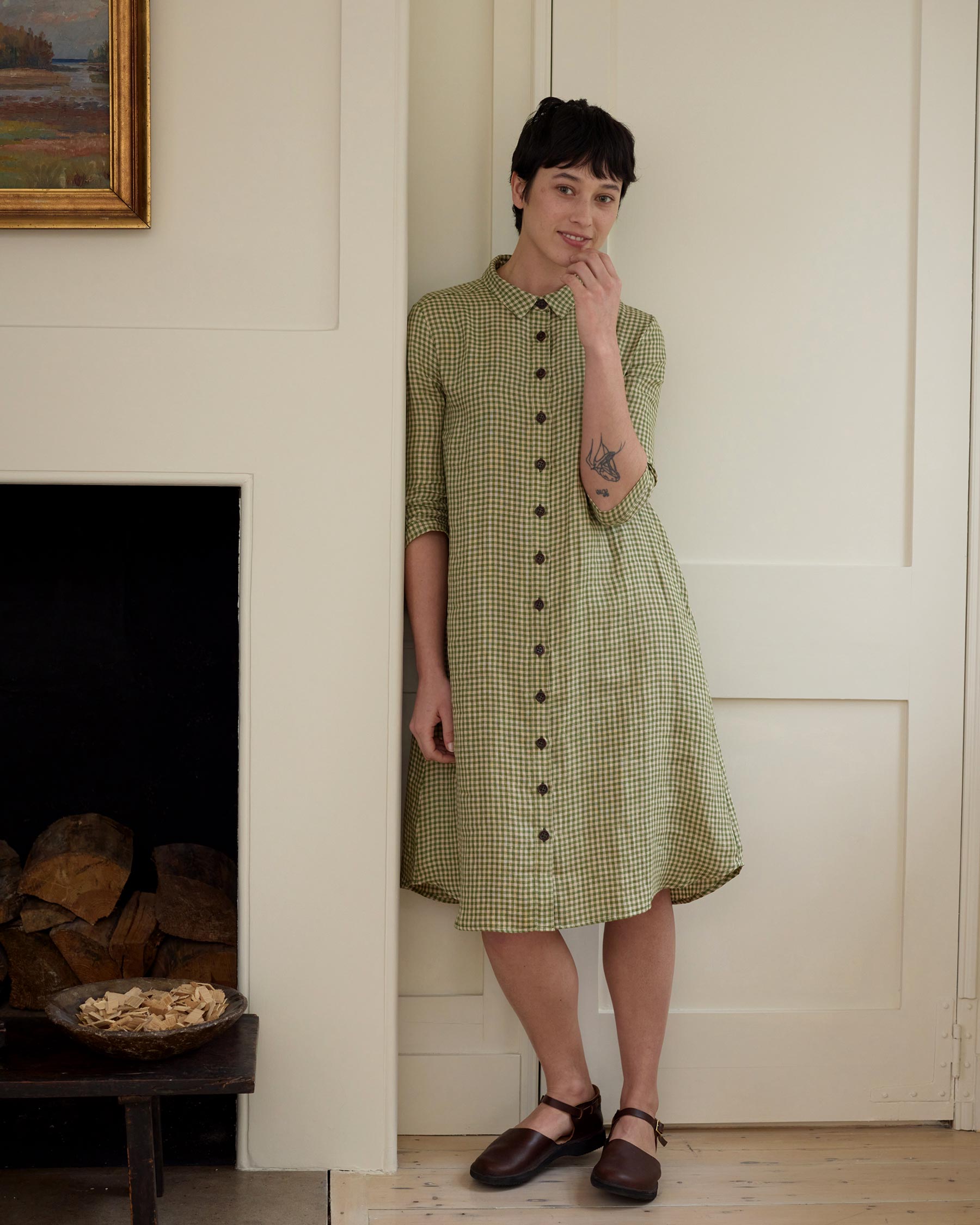 No.39 The Linen Shirtdress in Wimbledon