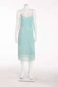 Blumarine - Spaghetti Strap Aqua Beaded Dress - IT 42