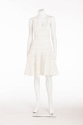 Alaia - White Short Cocktail Summer Dress - FR 38