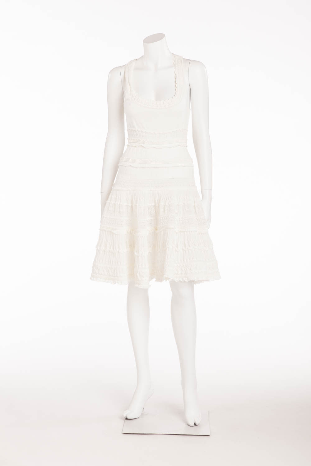 Alaia - White Short Cocktail Summer Dress - FR 38
