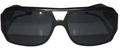Perrin Paris - Black Leather Trim Sunglasses