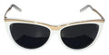 Saint Laurent - White and Gold Sunglasses