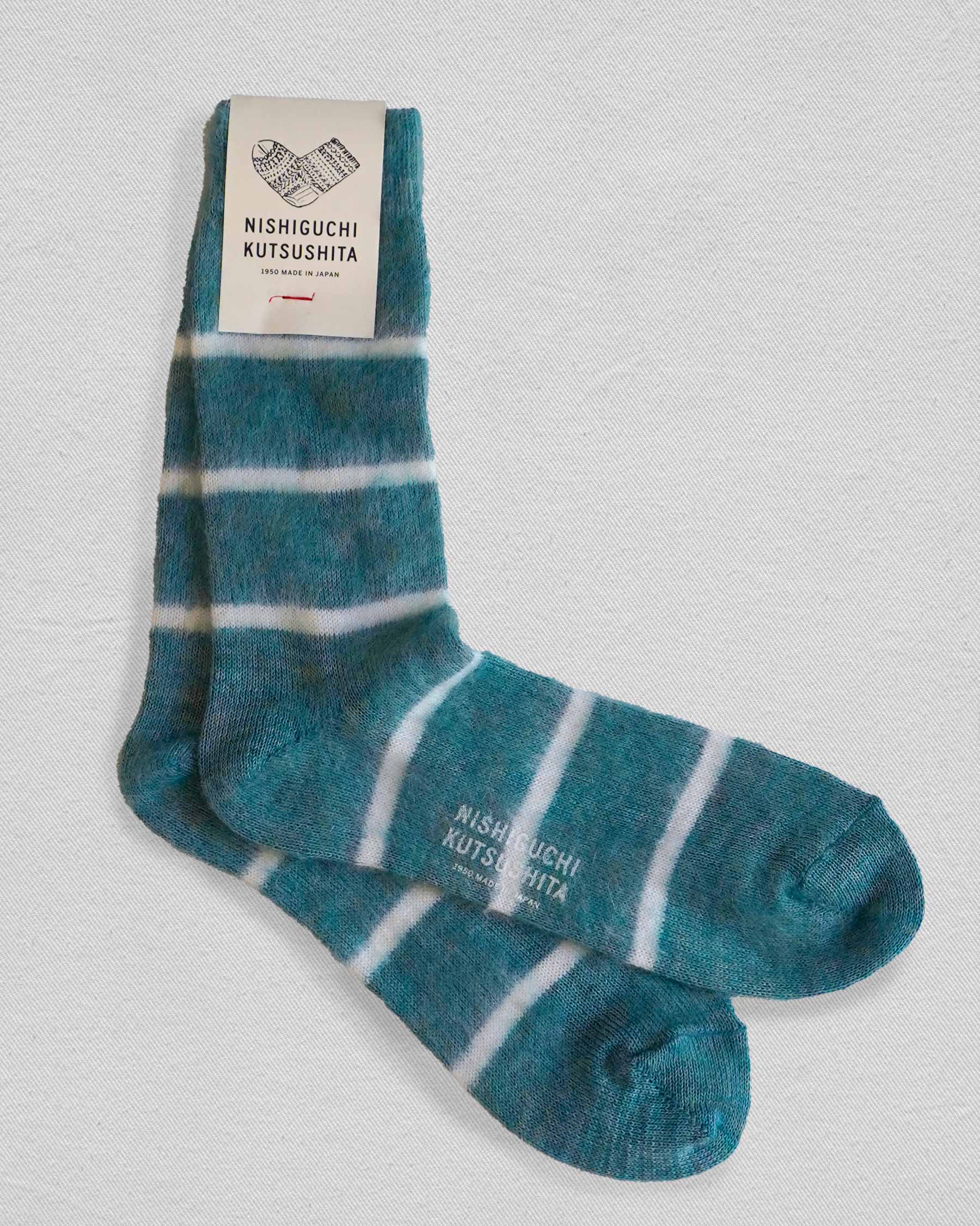 Striped Trail Road Mohair Wool Socks