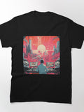 Night of the Risograph 2 Oversized T-Shirt Artistic Print Design Wear