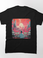 Night of the Risograph 2 Oversized T-Shirt Artistic Print Design Wear