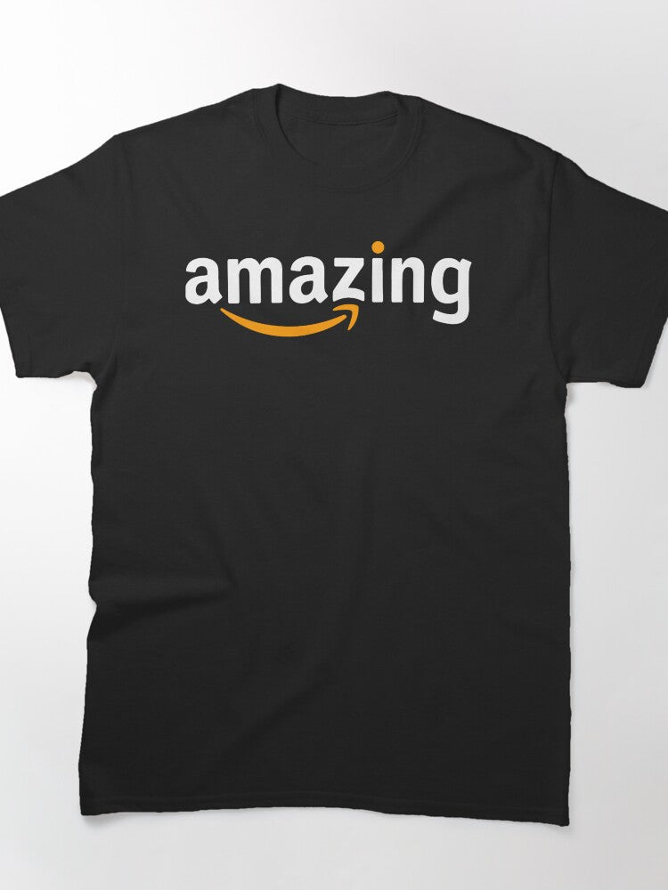 Creative Amazon Smile Logo Tee - Iconic Brand Identity Apparel
