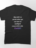 ChatGPT Black Graphic Tee | Sleek Minimalist AI Assistant T-Shirt