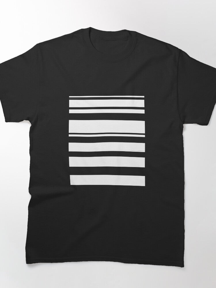 Horizontal White Lines Abstract Pattern Classic T-Shirt