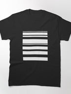 Horizontal White Lines Abstract Pattern Classic T-Shirt