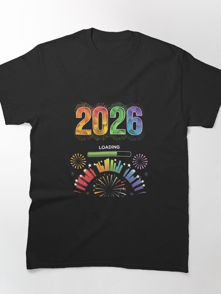 2026 Loading Bar Rainbow New Year Countdown Classic T-Shirt