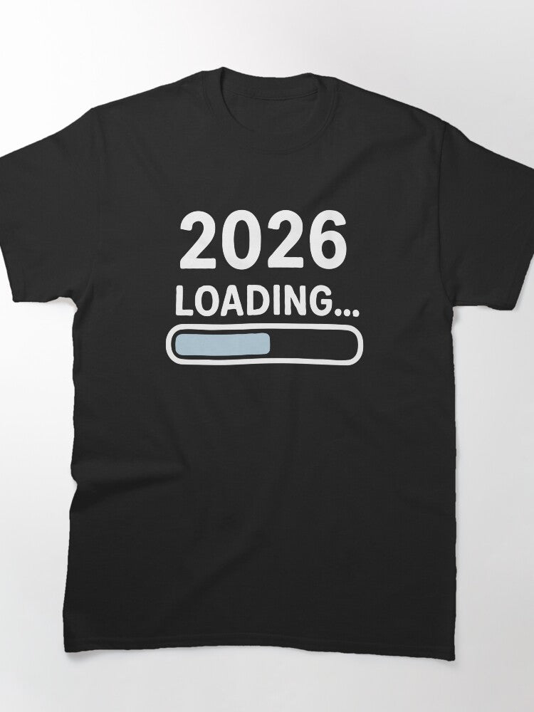 2026 Loading Progress Bar Tech Aesthetic Design Classic T-Shirt