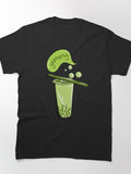 Boba Milk Matcha Tea Pattern Tee Green Tea Lover Repeat Print