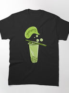 Boba Milk Matcha Tea Pattern Tee Green Tea Lover Repeat Print