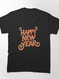 Typography New Year Shirt – Artistic Graphic Holiday Apparel