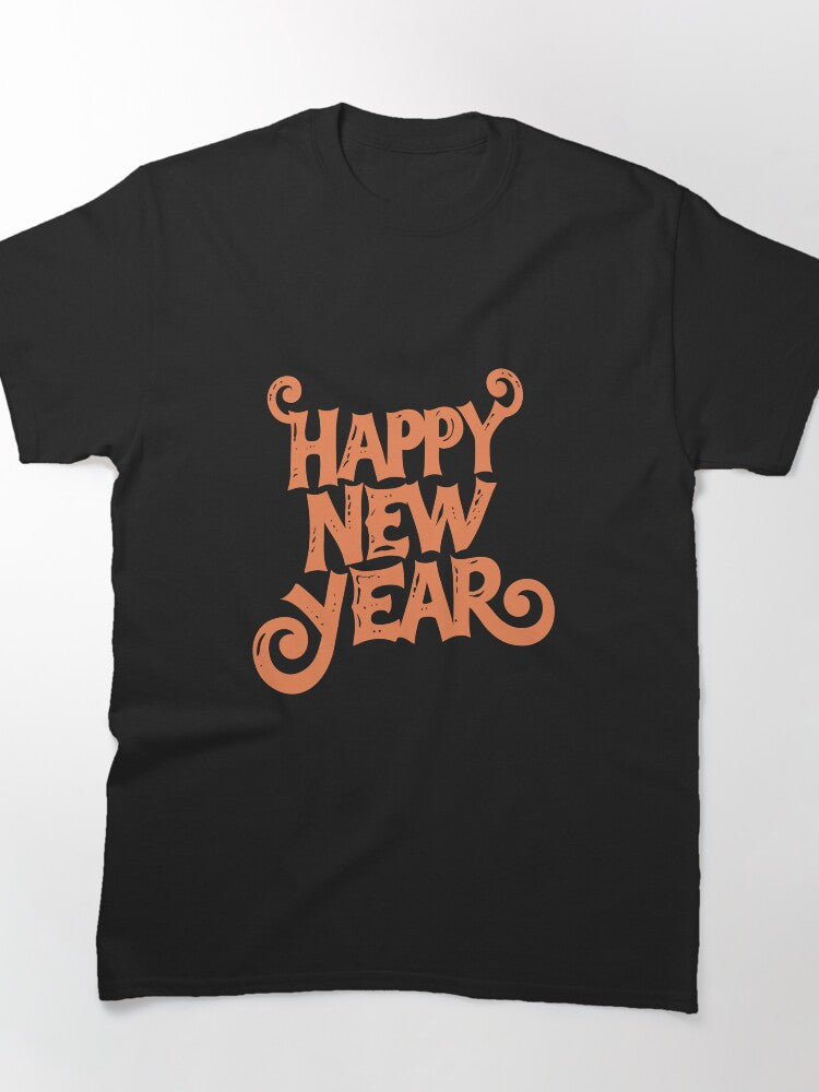 Typography New Year Shirt – Artistic Graphic Holiday Apparel