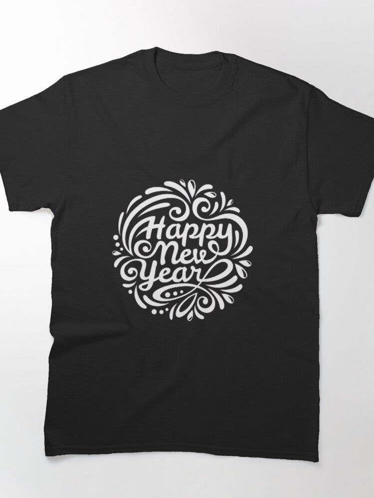 New Year Minimalist Tee – Essential Festive Graphic Apparel