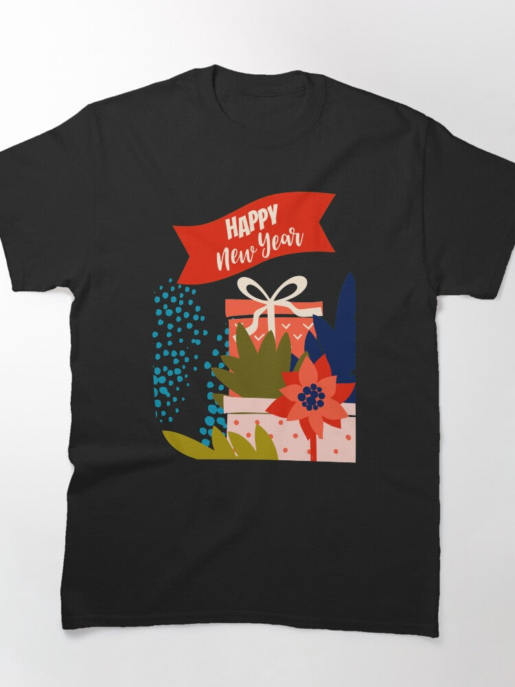 Happy New Year Graphic Shirt – Bold Holiday Lettering Fashion