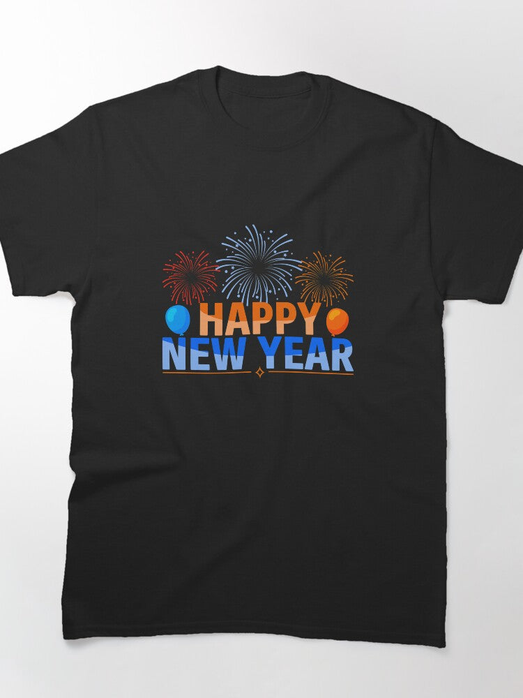 Happy New Year Bold Tee – Striking Festive Party Statement