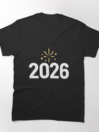 2026 Fireworks Minimalist New Year Celebration Classic T-Shirt