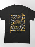 Black and Gold Year Tee – Elegant Festive Celebration Style