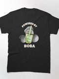 Powered By Boba Milk Tea T-Shirt Energetic Matcha Caffeine Top