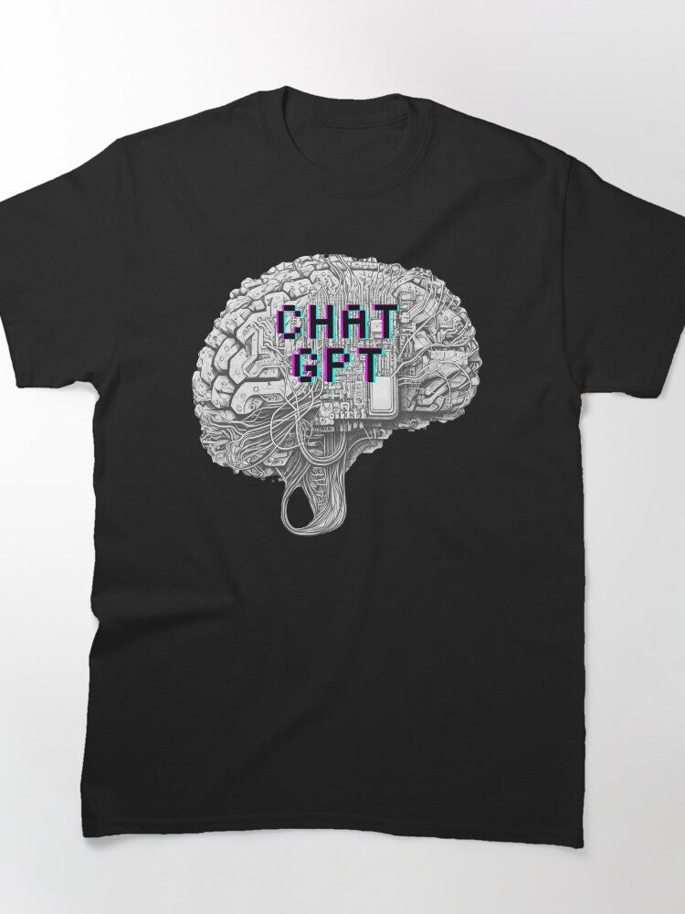 AI Brain ChatGPT 4 Funny Tech Shirt | Neural Network Graphic Tee