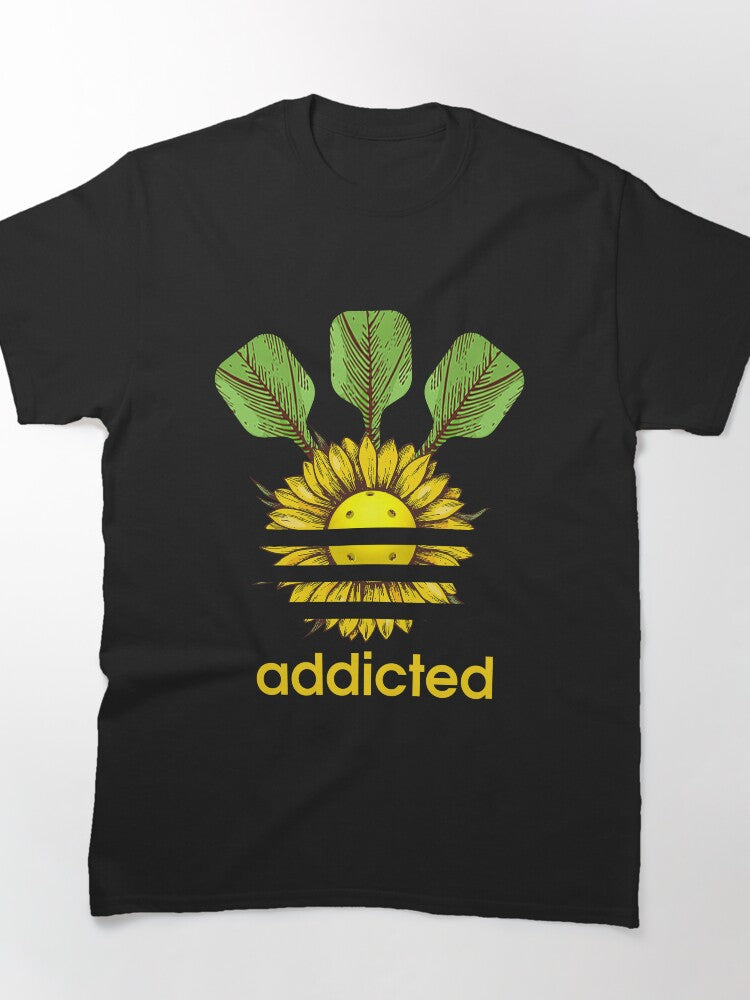 Addicted To Pickleball Competitive Sport Enthusiast Tee