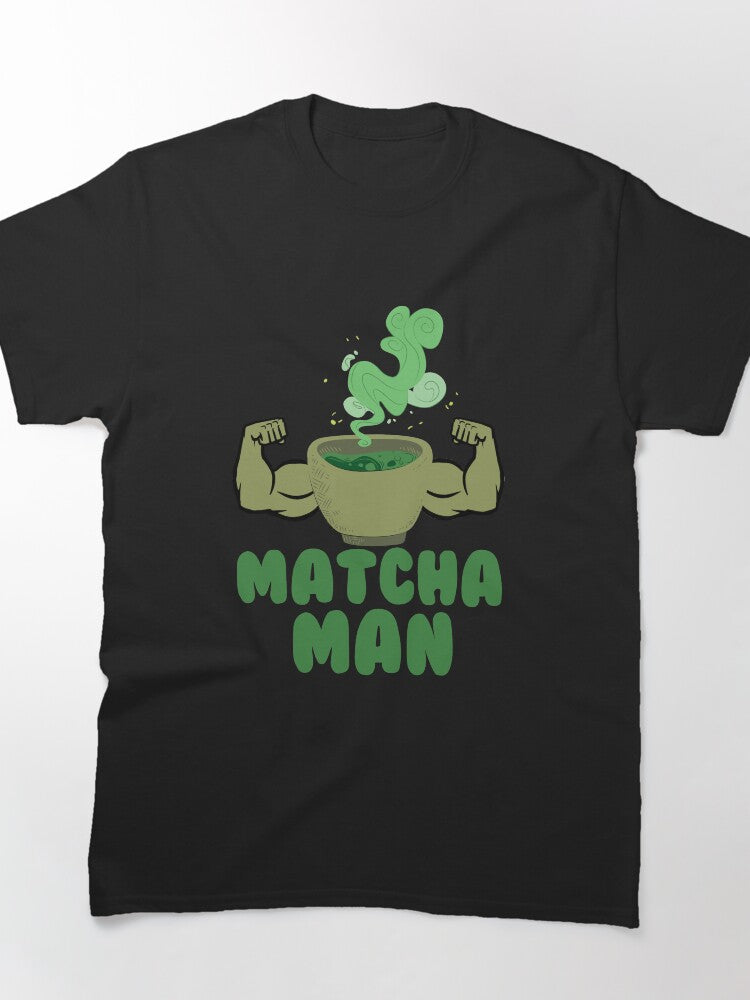 Matcha Man Green Tea Leaves Tee Japan Humor Novelty T-Shirt