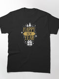 Happy New Year Classic Minimalist Holiday Party Festive Shirt