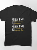 Rules Of Investing Warren Buffett Style Financial Wisdom Tee