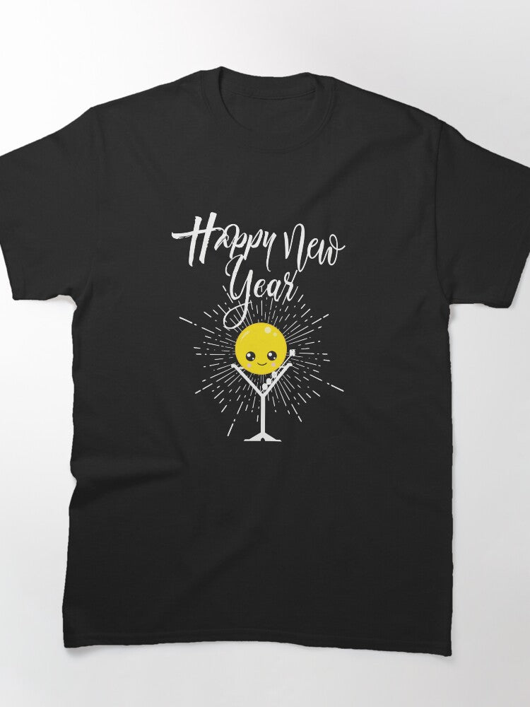 Smiley Face Drink Shirt – Cute New Year Holiday Spirit Tee