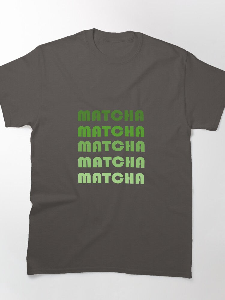 Solid Matcha Green Essential T-Shirt Minimalist Tea Lover Top