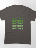 Solid Matcha Green Essential T-Shirt Minimalist Tea Lover Top