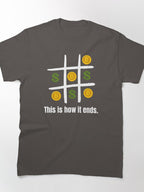 Tic Tac Toe Bitcoin vs Dollar Financial Crypto Future Tee