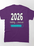 Minimal 2026 Loading Tee – Aesthetic B&W New Year Progress Bar