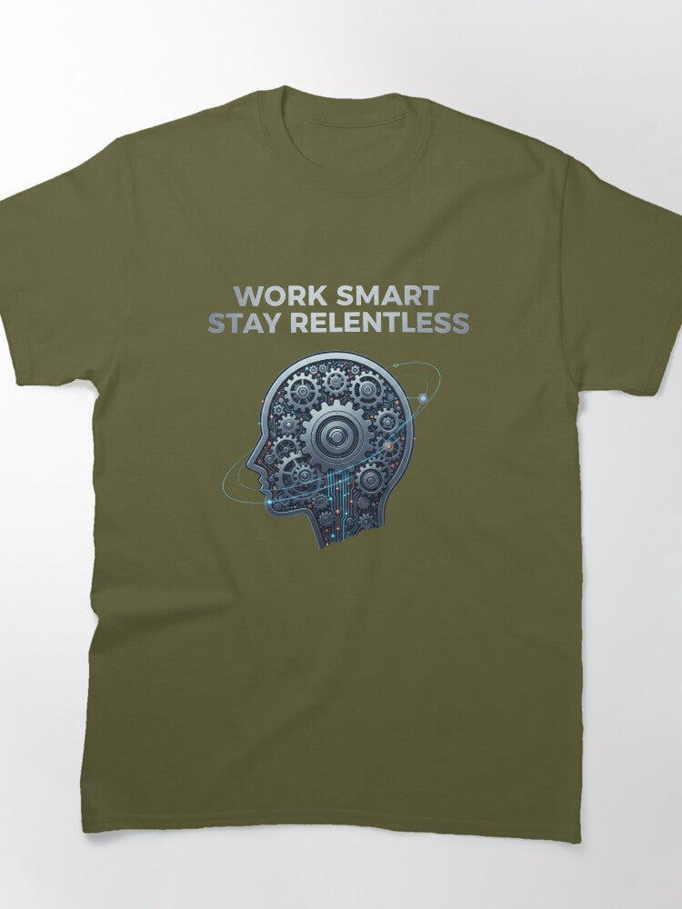 Work Smart Stay Relentless Oversized T-Shirt Productivity Mindset Gear