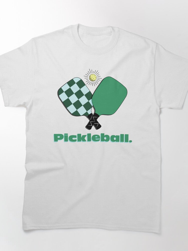 Green Pickleball Paddles Sporty Aesthetic Graphic T-Shirt