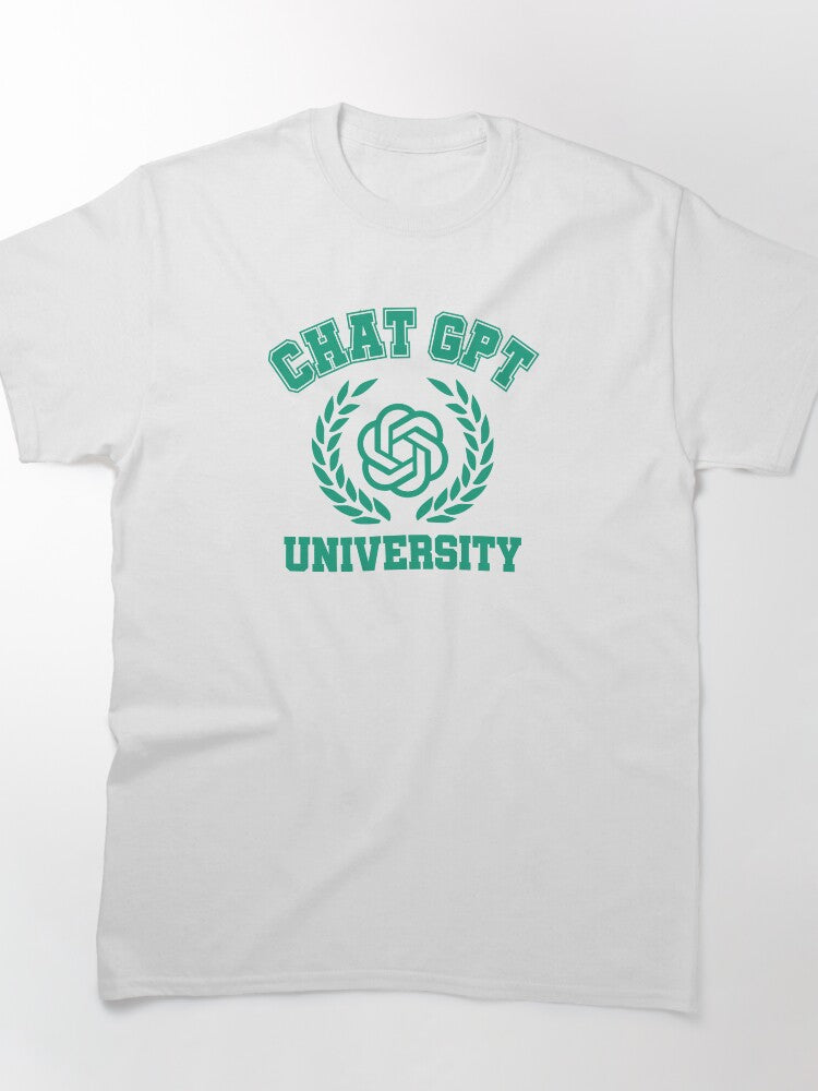 Chat GPT University Campus Style Shirt | AI Education Graphic Tee