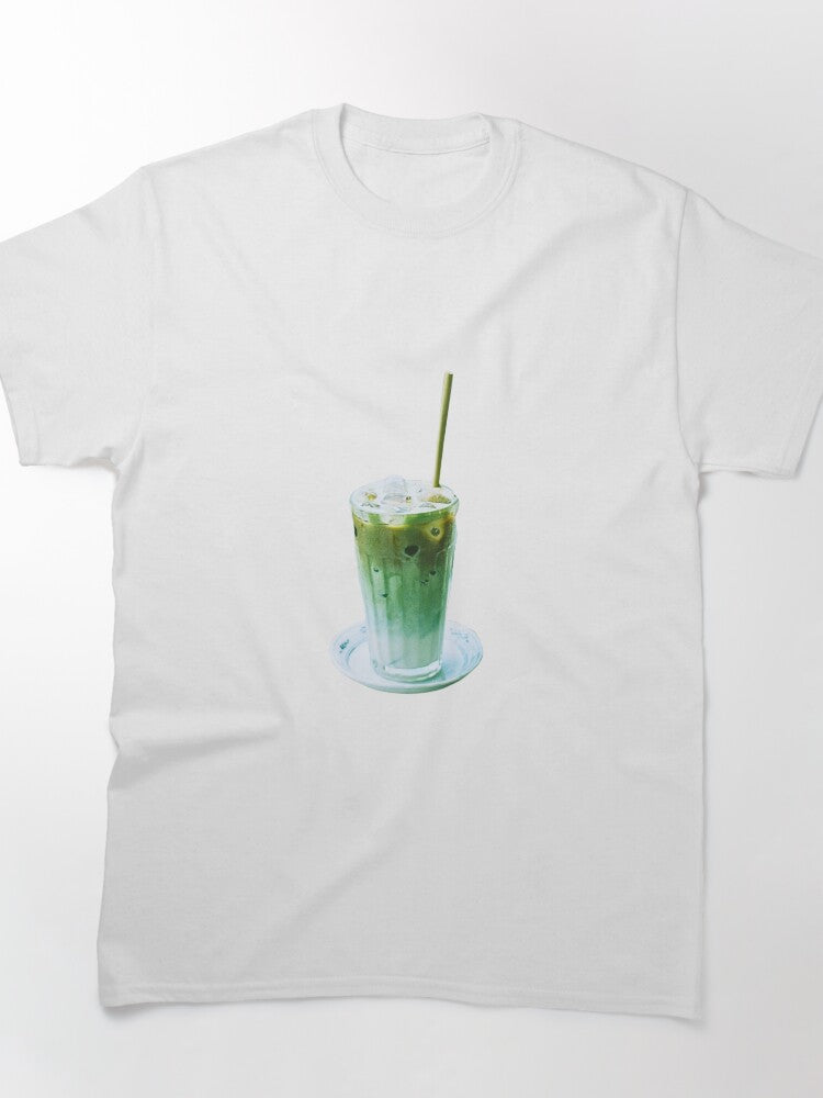 Cold Brew Matcha Delight: Iced Tea Aesthetic Comfort Cotton Tee