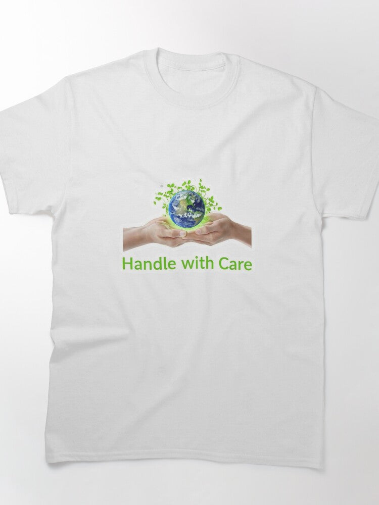Hands Holding Earth Environment Sprout Classic T-Shirt