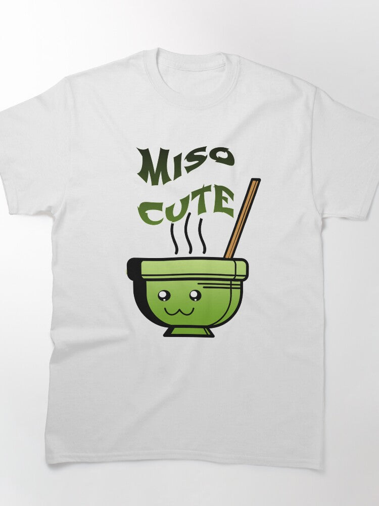 Kawaii Miso Soup Graphic Tee Cute Japanese Food Humor Shirt