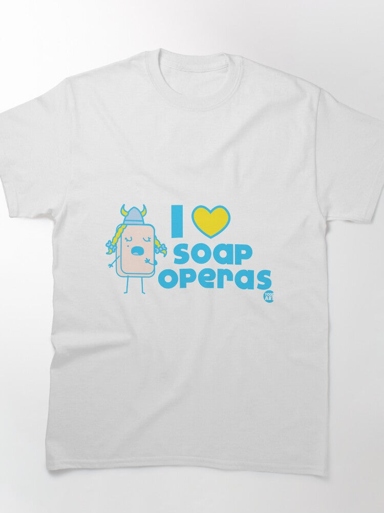 I Love Soap Operas Dramatic TV Fan Retro Style Graphic Tee