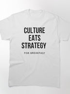Culture Eats Strategy For Breakfast Management Leadership Tee